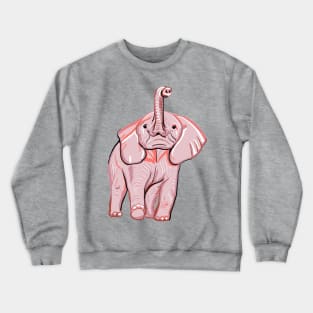 pinky baby elephant Crewneck Sweatshirt